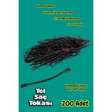 Technow Siyah %100 Metal Esnemez Dayanıklı Kadın Saç Tel Tokası 200 Adet