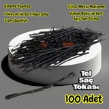 Technow Siyah%100 Metal Esnemez Dayanıklı Kadın Saç Tel Tokası 100 Adet