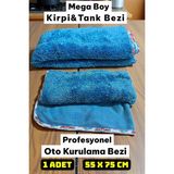 Technow Softtex 55X75 | Kirpi Bez | Profesyonel Premium Oto Kurulama Bezi | Bükümlü Iplik Ultra Kalın Doku - Mavi