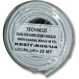 Technozi 48 Tel 25 Metre Uydu Kablosu