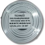 Technozi 48 Tel 35 Metre Uydu Kablosu