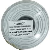 Technozi 48 Tel 45 Metre Uydu Kablosu