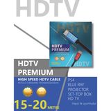 Technozi HDMI Kablo 20 m Yüksek Hızlı 4K Destekli Dayanıklı Alüminyum Gövde - Siyah