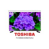 Technozi Toshiba Uyumlu 49" inç 149 Ekran Tv Koruyucu Kırılmaz Paneli