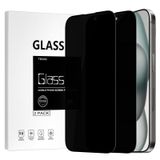 TECHO iPhone 15 için Gizlilik Ekran Koruyucu Temperli Cam Film, Kenardan Kenara Tam Kaplama, Anti Spy Özel, 9H Sertlik, 2 Paket, 6,1 İnç