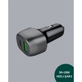Techora Sale 3A Güç Kapasiteli USB & Type-C Çakmaklık Şarj Adaptörü - Çok Renkli