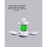 Techora Sale 5 Kanatlı Solar Kamp Lambası – USB Şarjlı, Taşınabilir, IP65 Su Geçirmez Bahçe Lambası - Çok Renkli