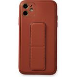 Techora Sale Mey Ithalat® iPhone 12 Kılıf Coco Deri Standlı Kapak - Fuşya