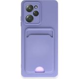 Techora Sale Mey Ithalat® Poco X5 Pro 5g Kılıf Kelvin Kartvizitli Silikon - Lila