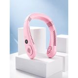 Techora Sale Pembe Boyun Tipi Fan USB Şarjlı Hafif Tasarım Güçlü Hava Üflemeli Serinletici - Renkli