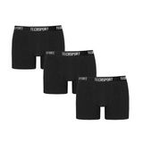 Techsport Boxer Short 3 Pack Erkek Boxer (3'lü) BX3001 Siyah