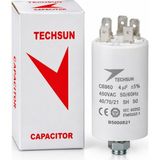 Techsun 4 Uf 450V CBB60 Motor Kondansatörü Kapasitör 50/60hz Motor Çalışma Kondansatörü