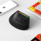 Techtic 2.4g Kablosuz Dikey Tasarım Mouse Çift Modlu Rgb Ergonomik Şarj Edilebilir Sessiz Mod Ofis Oyun - Siyah