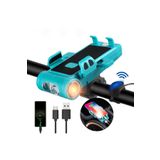TechTic 5in1 Bisiklet Feneri Şarjlı Telefon Tutucu+Korna +Sis Farı 3500 Mah PowerBank Scooter Lambası