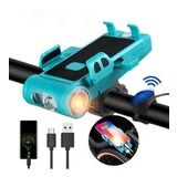 TechTic 5in1 Bisiklet Feneri Şarjlı Telefon Tutucu+Korna +Sis Farı 3500Mah PowerBank Scooter Lambası
