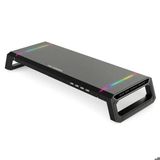 Techtic Bilgisayar Monitor Yukseltici Laptop Sehpasi Rgb 4 Usb Hub Yukseklik Ayarli Monitor Standi