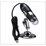 Techtic Dijital Mikroskop 1600X 2mp USB 8 LED Çok Amaçlı Tekstil Baskı Cilt Saç Biyolojik Analiz - Siyah