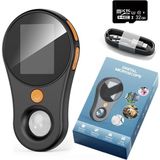 Techtic Dijital Mini El Mikroskobu 2inç Kameralı 1080P 500X Video-Fotoğraf 8led Tekstil Cilt Analizi - Siyah