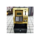 TechTic LCD Ekran ATM Şifreli Kumbara Kağıt Demir Para Girişli Kartlı Sesli Yönlendirme Takvim Saat