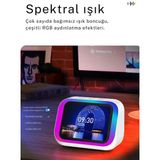TechTic RGB Işıklı Akıllı Masa Saati Bluetooth Hoparlör LED Ekran Alarm Serbest Görüşme Akıllı Saat