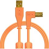 Techtools Chroma Cables Usb-A To B - 1.5mt | Right Angled Neon Orange