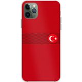 Techtree iPhone 11 Pro Max Uyumlu Türk Milli Takım Izgara Desenli Forma Baskılı Silikon Kılıf