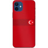 Techtree iPhone 12-12 PRO Uyumlu Türk Milli Takım Izgara Desenli Forma Baskılı Silikon Kılıf