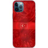 Techtree iPhone 12 PRO MAX Uyumlu Türk Milli Takım Desenli Forma Baskılı Silikon Kılıf