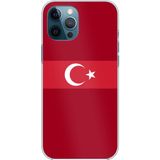Techtree iPhone 12 PRO MAX Uyumlu Türk Milli Takım Kırmızı Forma Baskılı Silikon Kılıf