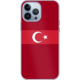 Techtree iPhone 13 PRO MAX Uyumlu Türk Milli Takım Kırmızı Forma Baskılı Silikon Kılıf