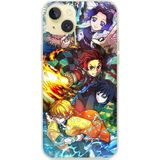 Techtree iPhone 15 PLUS Uyumlu Demon Slayer Efsanesi:İblis Avcıları Baskılı Silikon Kılıf