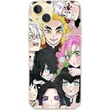 Techtree iPhone 15 PLUS Uyumlu Demon Slayer Manga Baskılı Silikon Kılıf