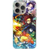 Techtree İphone 15 Pro Uyumlu Demon Slayer Efsanesi:iblis Avcıları Baskılı Silikon Kılıf