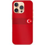 Techtree iPhone 16 PRO Uyumlu Türk Milli Takım Izgara Desenli Forma Baskılı Silikon Kılıf