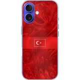 Techtree iPhone 16 Uyumlu Türk Milli Takım Desenli Forma Baskılı Silikon Kılıf