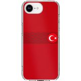 Techtree iPhone 16E - 17E Uyumlu Türk Milli Takım Izgara Desenli Forma Baskılı Silikon Kılıf