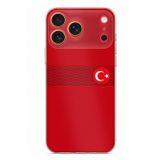 Techtree iPhone 17 PRO MAX Uyumlu Türk Milli Takım Izgara Desenli Forma Baskılı Silikon Kılıf