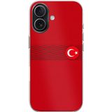 Techtree iPhone 17 Uyumlu Türk Milli Takım Izgara Desenli Forma Baskılı Silikon Kılıf