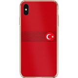Techtree iPhone XS MAX Uyumlu Türk Milli Takım Izgara Desenli Forma Baskılı Silikon Kılıf