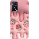 Techtree Oppo A16 - A54 - A55 Uyumlu Çilekli Pasta Baskılı Silikon Kılıf