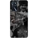 Techtree Oppo A16 - A54 - A55 Uyumlu Kemal Atatürk İmza Baskılı Silikon Kılıf