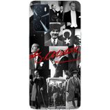 Techtree Oppo A16 - A54 - A55 Uyumlu Kırmızı Mustafa Kemal Atatürk İmza Baskılı Silikon Kılıf