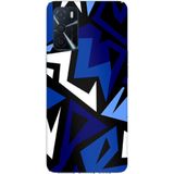 Techtree Oppo A16 - A54 - A55 Uyumlu Modern Mavi Geometrik Mozaik Baskılı Silikon Kılıf