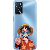 Techtree Oppo A16 - A54 - A55 Uyumlu Monkey D. Luffy Tasarımlı Baskılı Silikon Kılıf