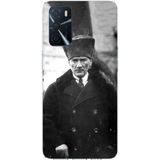 Techtree Oppo A16 - A54 - A55 Uyumlu Mustafa Kemal Atatürk Portre Baskılı Silikon Kılıf