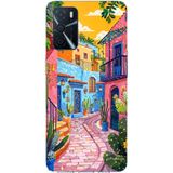 Techtree Oppo A16 - A54 - A55 Uyumlu Renkli Sanat Sokak Silikon Kılıf Baskılı Silikon Kılıf