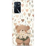Techtree Oppo A16 - A54 - A55 Uyumlu Romantik Sevimli Ayıcık Baskılı Silikon Kılıf
