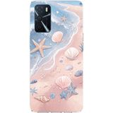 Techtree Oppo A16 - A54 - A55 Uyumlu Sahil Deniz Kabuğu Baskılı Silikon Kılıf