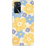 Techtree Oppo A16 - A54 - A55 Uyumlu Soft Pastel Çiçek Bahçesi Baskılı Silikon Kılıf
