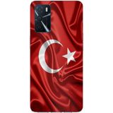 Techtree Oppo A16 - A54 - A55 Uyumlu Türk Bayrağı Baskılı Silikon Kılıf